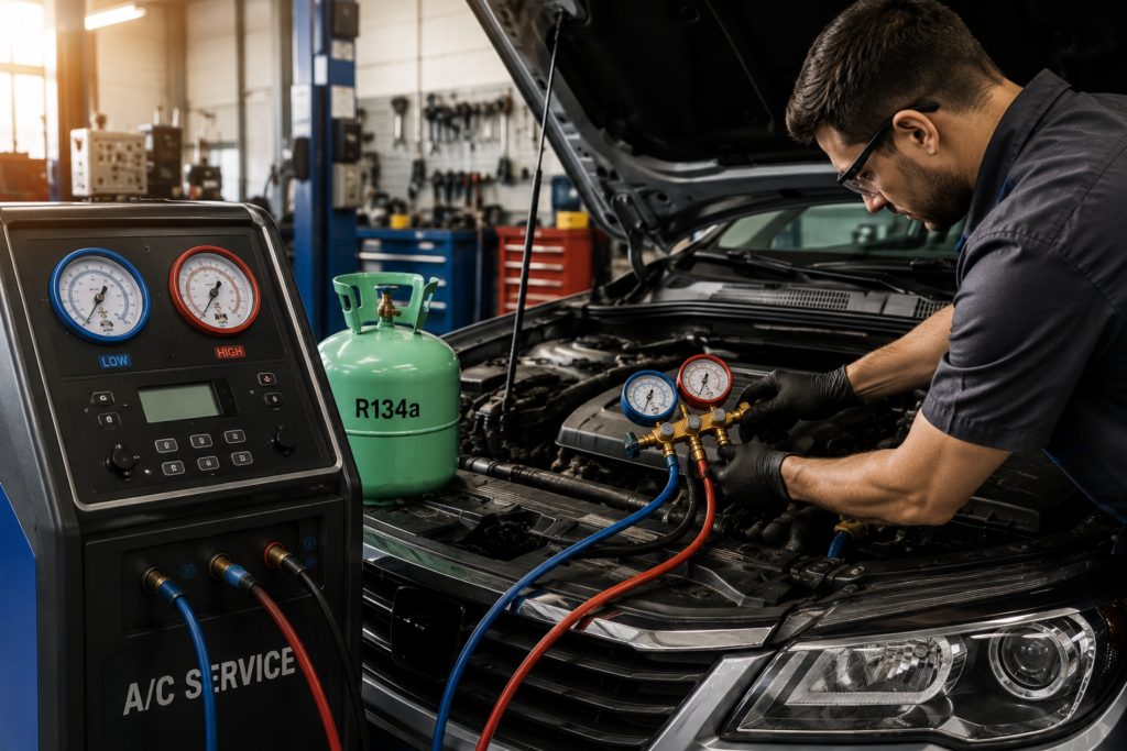 Automobile air-conditioning repair