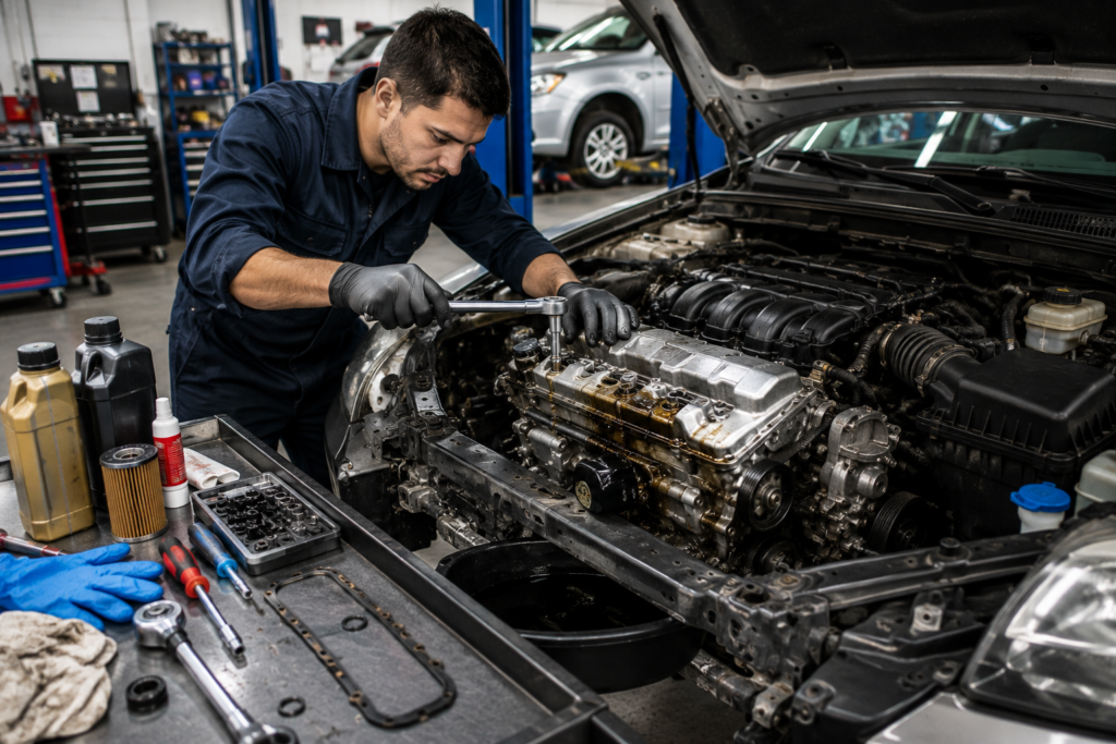 Engine Oil Leak Repair