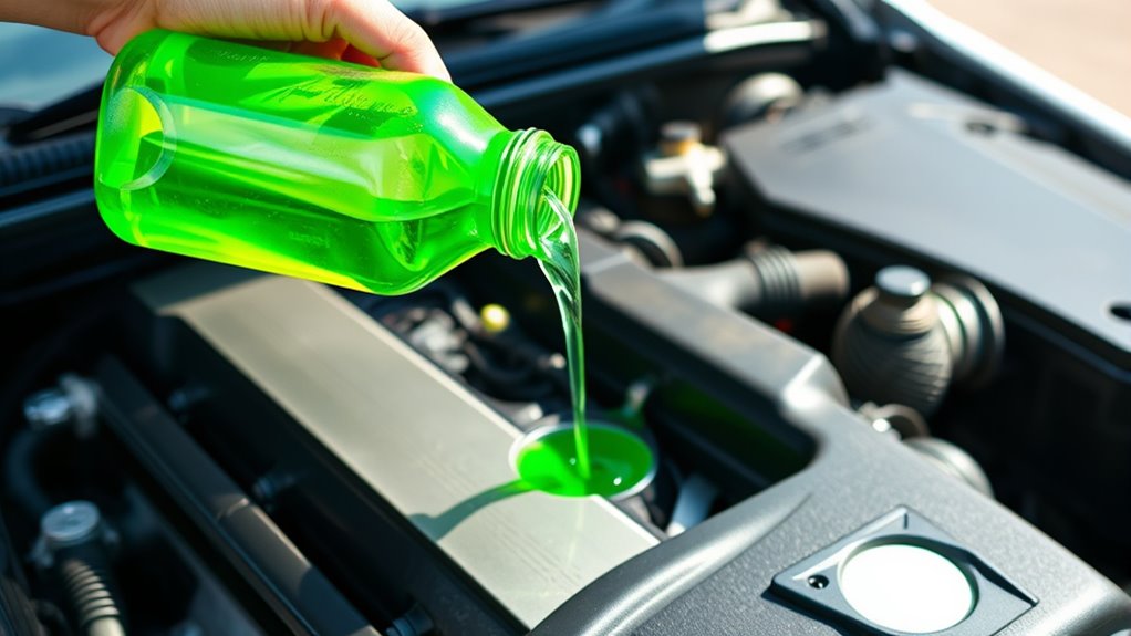 add coolant to engine