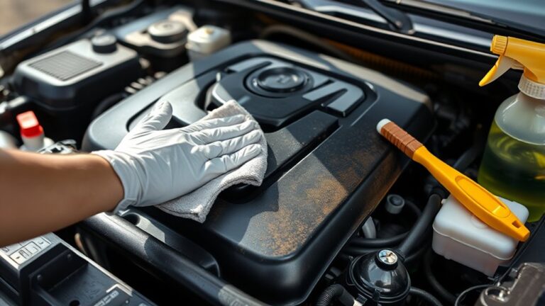 car engine bay cleaning