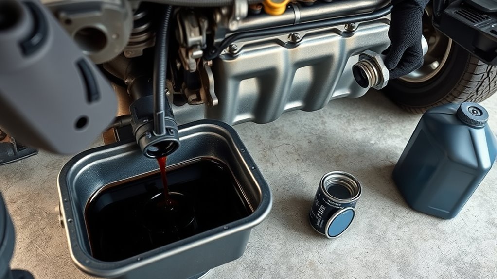 changing car engine oil