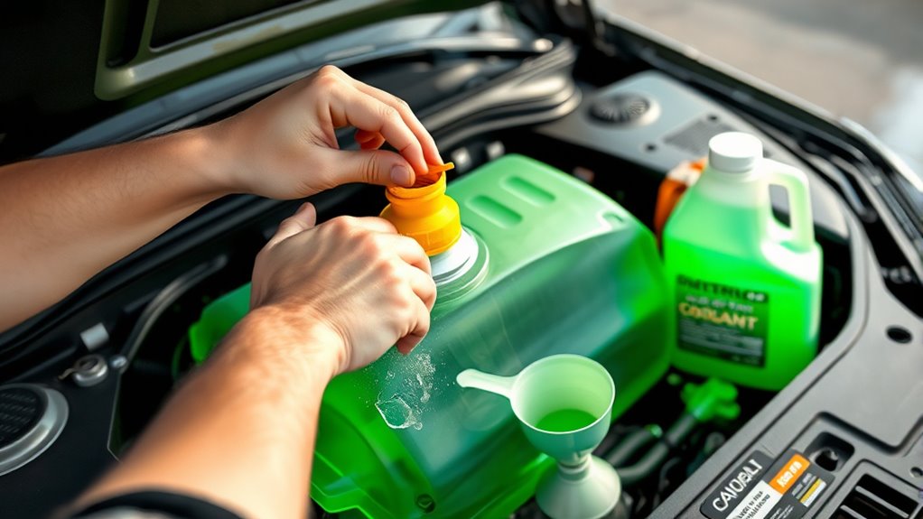 How to Put Engine Coolant in a Car