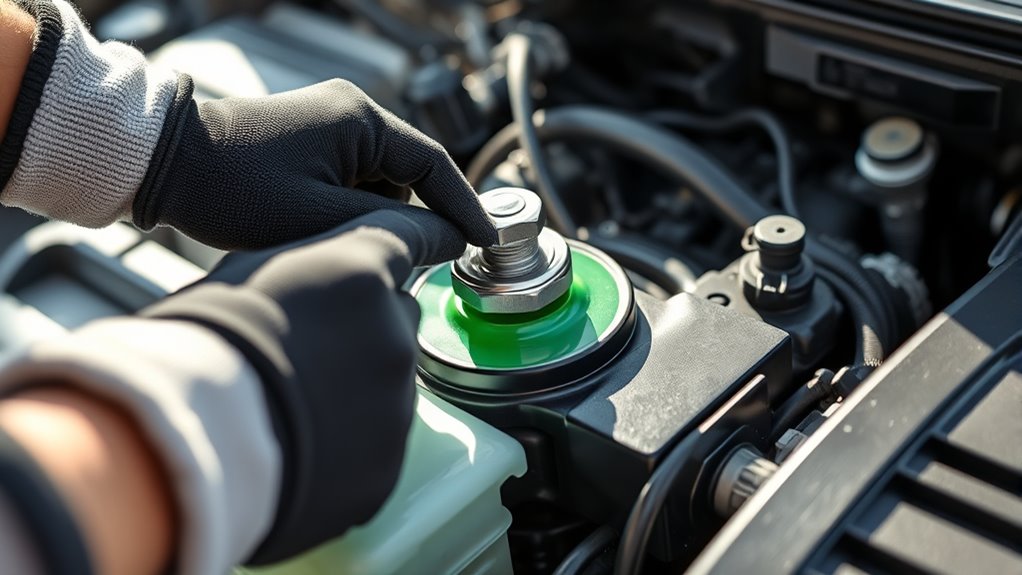 check coolant level safely