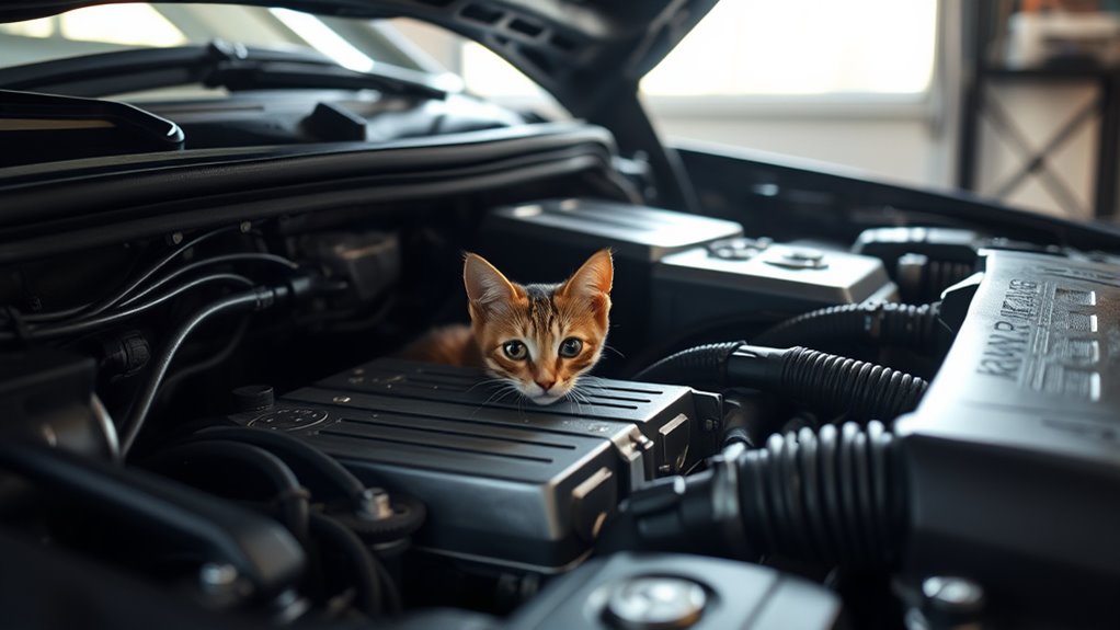 check engine for hiding cat