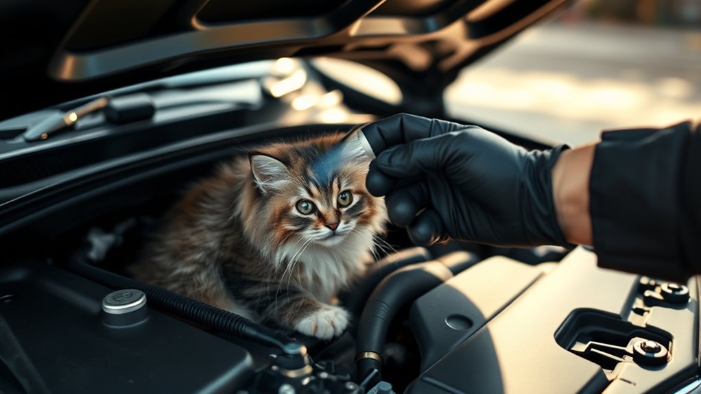 check for hiding cats
