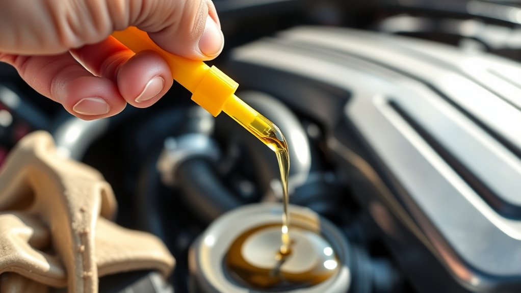 check oil level properly