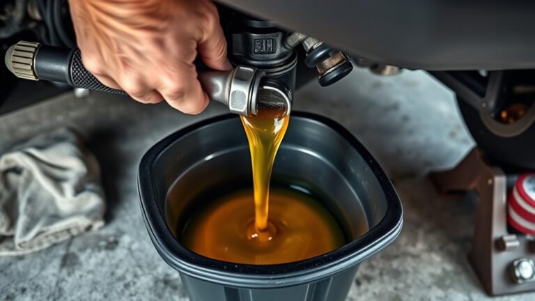 drain engine oil safely