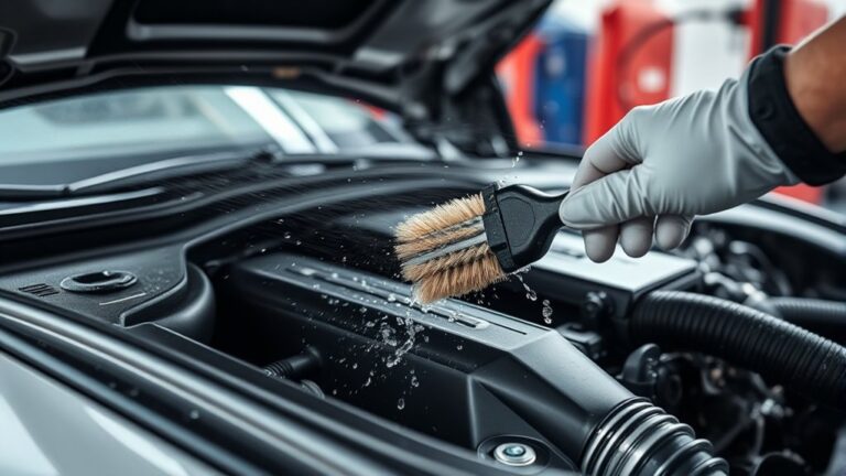 engine cleaning at car wash