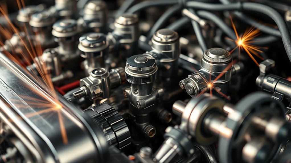 fuel ignites pistons move