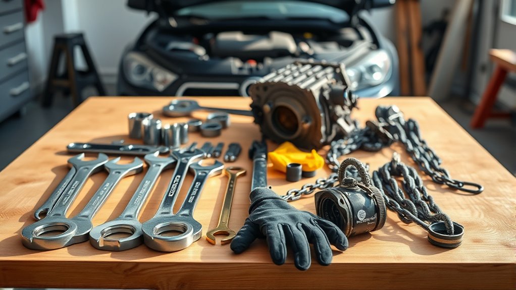 gather proper engine removal tools
