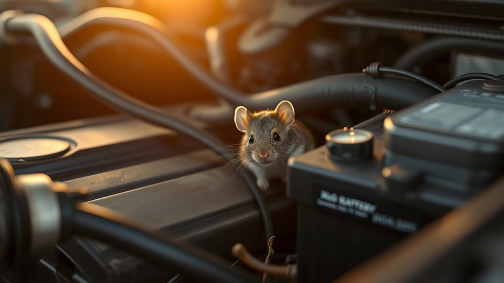 mice seek warm hiding spots