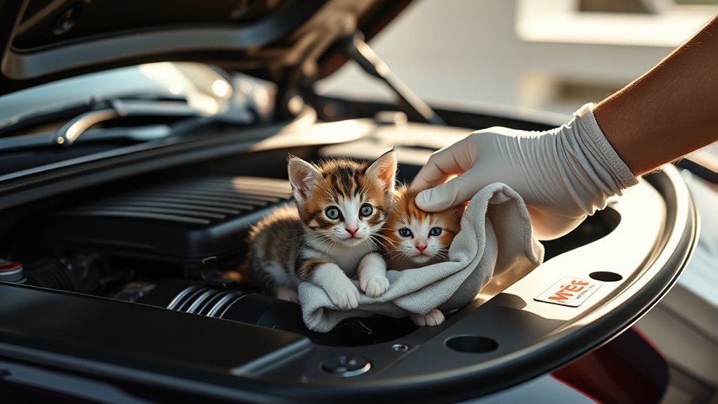 remove kittens from engine