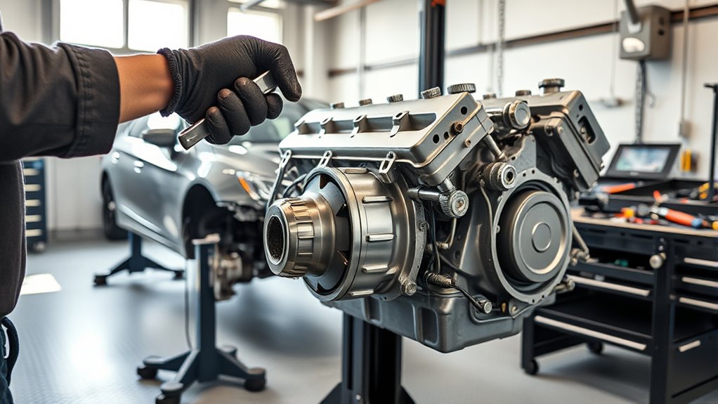 removing engine step by step