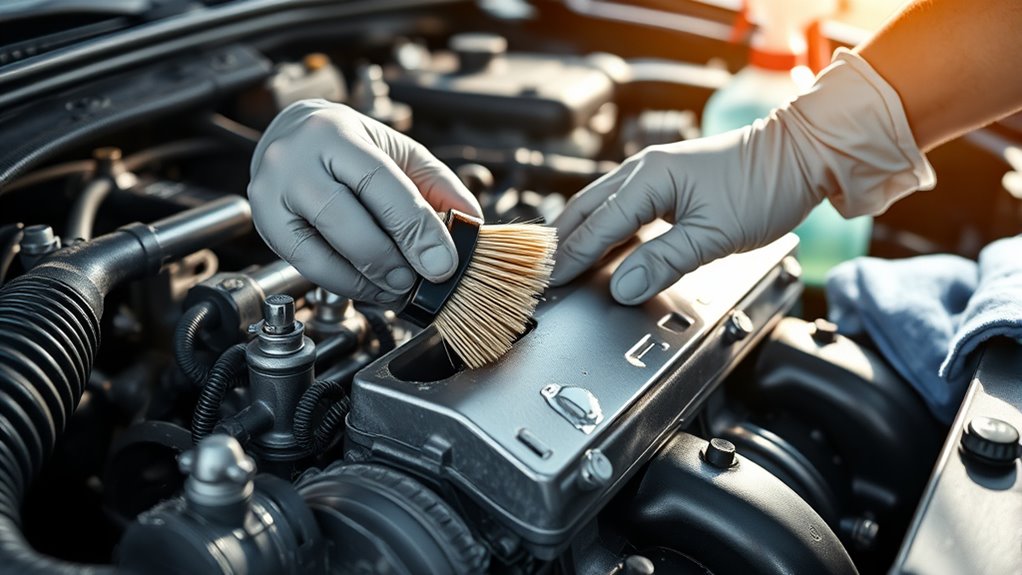 simple car engine cleaning