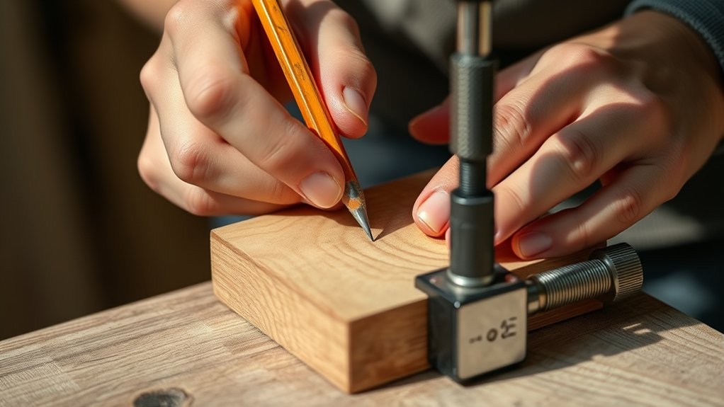 mark measure clamp securely