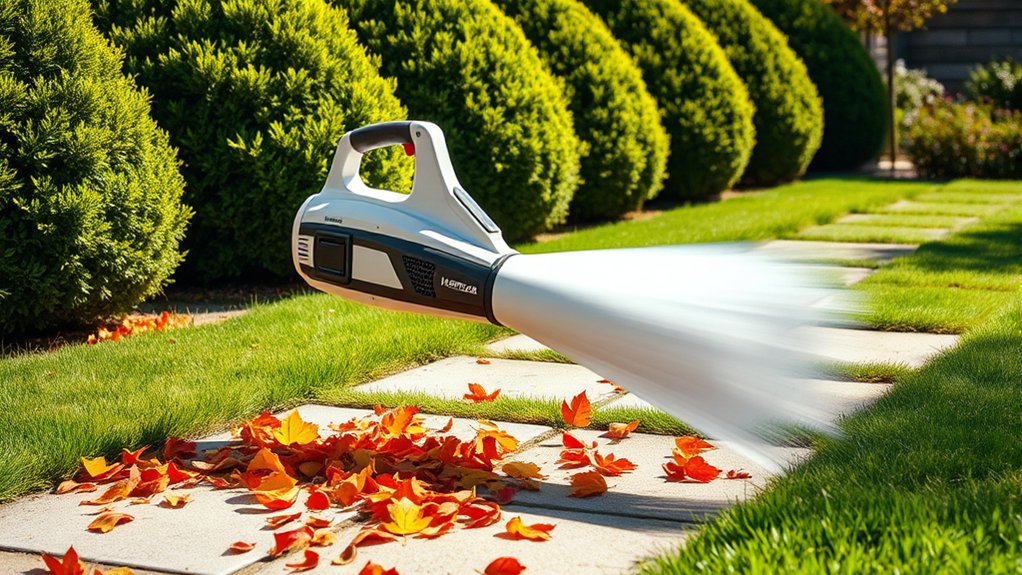 powerful controlled yard blower