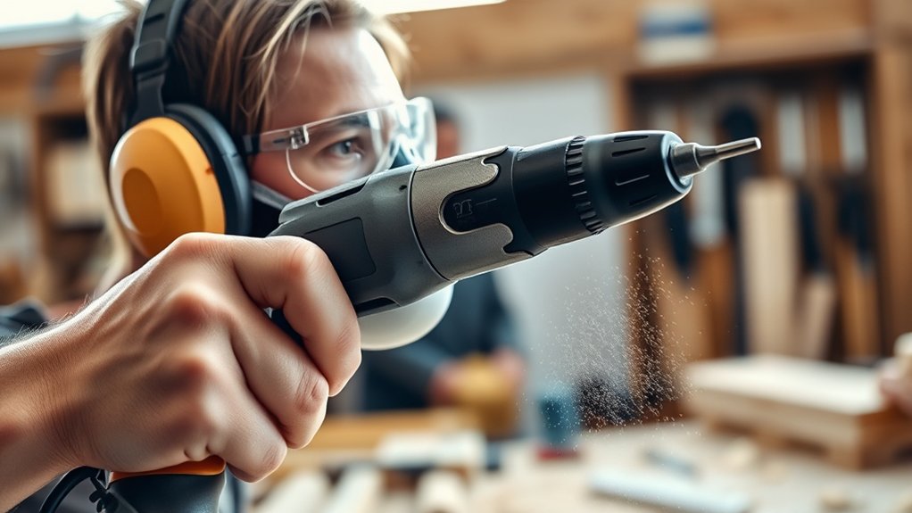 protective gear during drilling