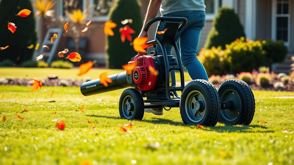 wheeled powerful leaf blower